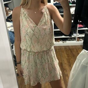 Ramy Brook Pink and Cream Mini Dress